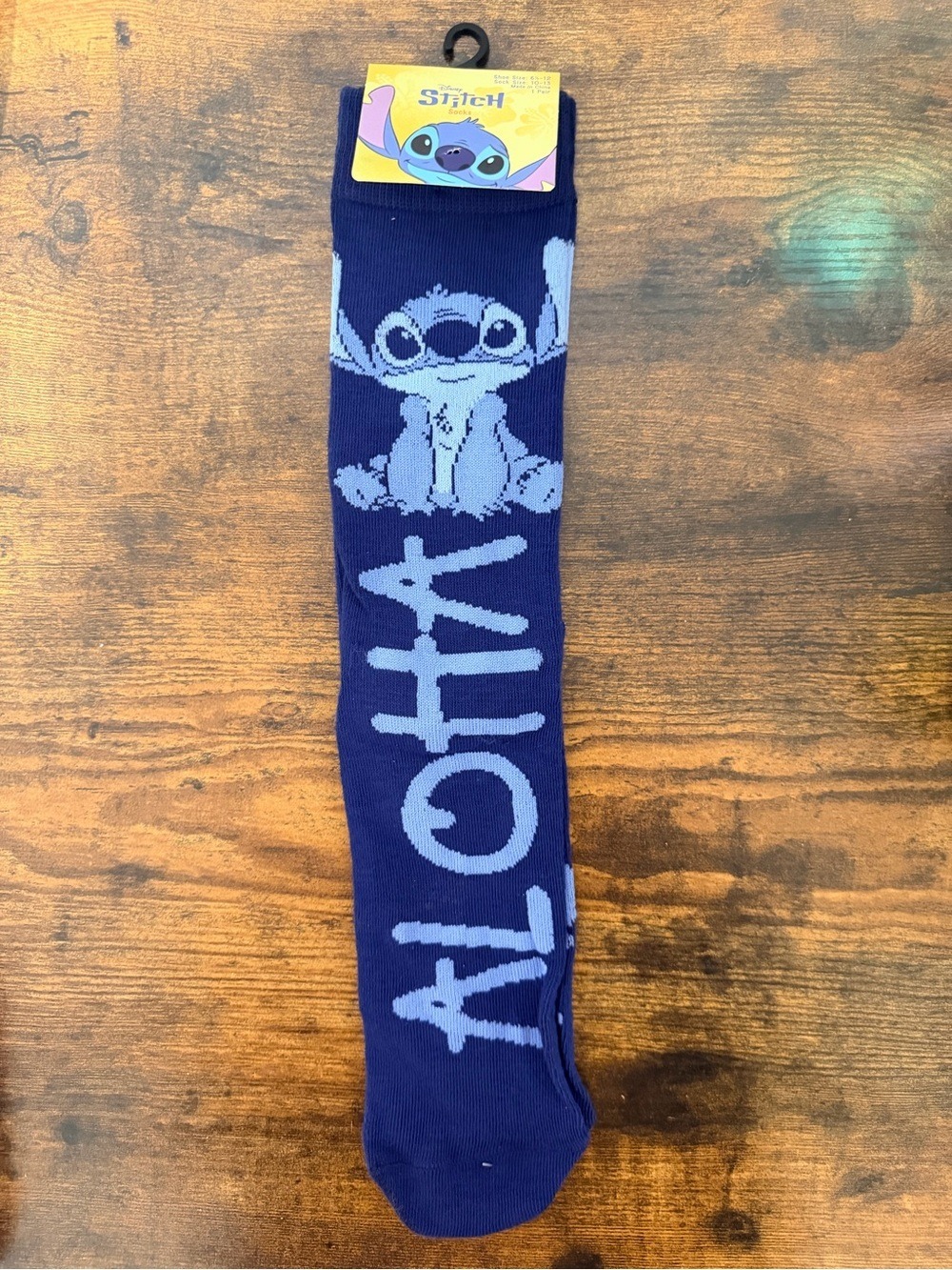 Disney Stitch Navy Blue Crew Socks - Picture 2 of 2